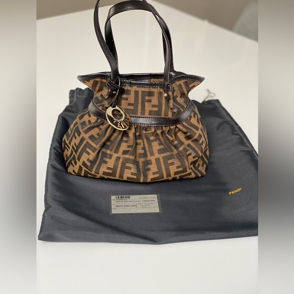 Fendi Bag Zucca mini with duster bag and authenticity card - Picture 2 of 11